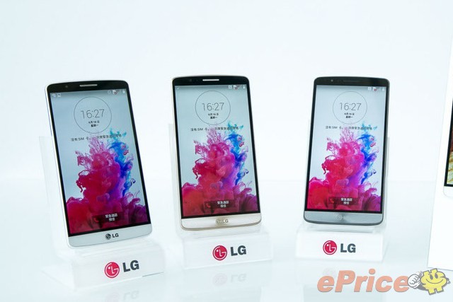 02. LG G3配備 5.5吋 Quad HD IPS顯示屏，並有三款顏色可供選擇，包括精鋼黑、絲紡白及香檳金 (1).jpg.jpg