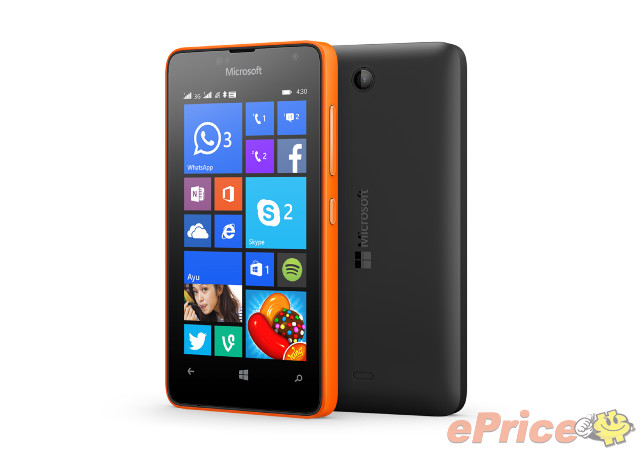 微軟 Lumia 430 Dual SIM 入門款發表，二千二玩智慧手機
