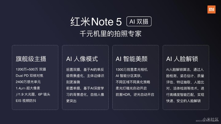 Xiaomi 紅米 Note 5 (6GB+64GB) 介紹圖片