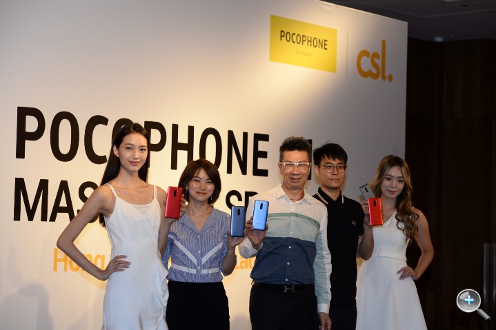 POCOPHONE LAUNCH EVENT PHOTO_Xiaomi Hong Kong Operation Director Janine Luo (second from the left), CSL Mobile CMO and CEO of The Club Bruce Lam, POCO Global Head of Software Robin Zheng-01.jpg