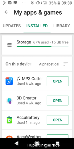 Google Play 新功能：會提示你手機還剩多少空間可裝 App