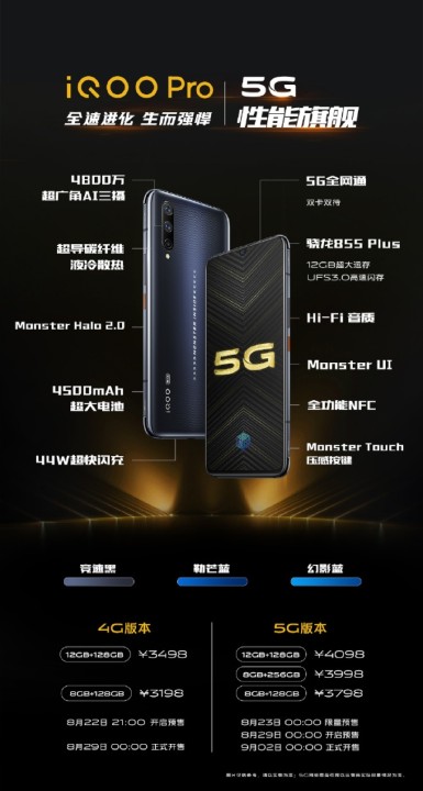 vivo iQOO Pro 5G 8/22 將發表，官方公布二張實拍照片