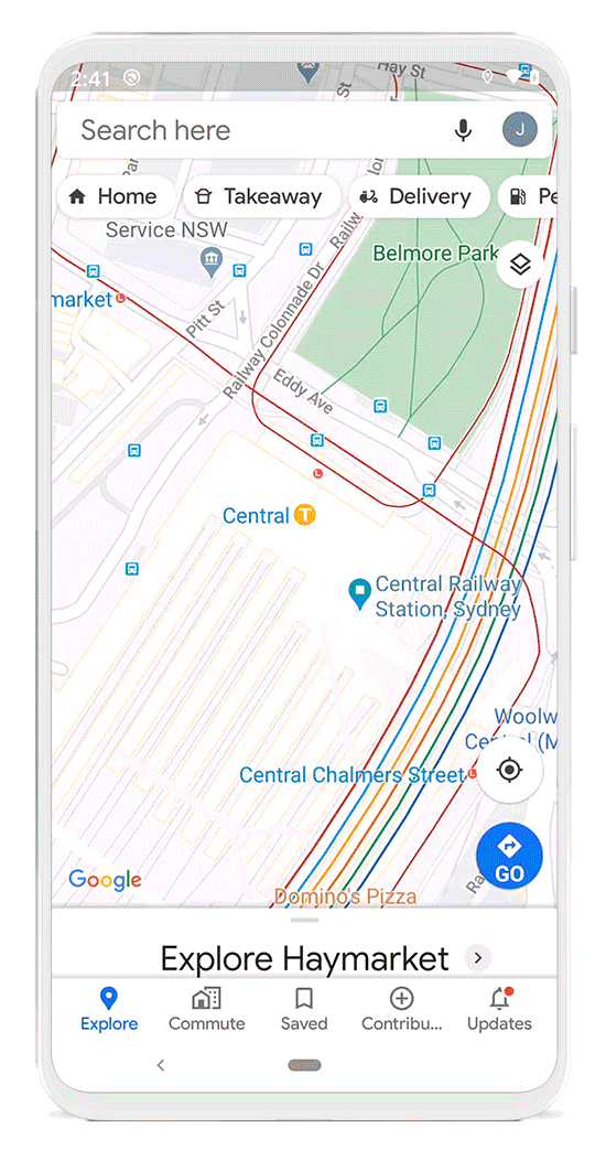 Google 地圖致力提供世界各地的使用者切身相關的資訊.gif