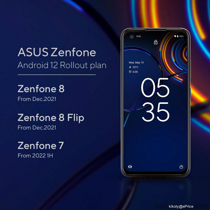 華碩正式發佈 ZenFone 8 / ZenFone 8 Flip Android 12 系統更新