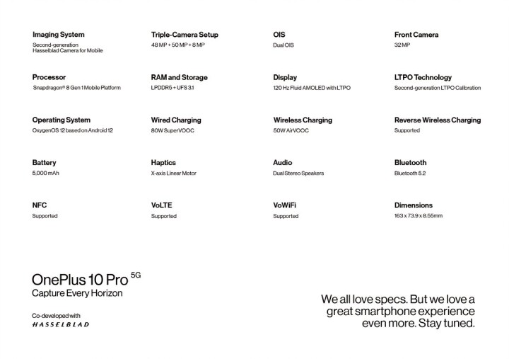 OnePlus 10 Pro 更多規格公佈，OnePlus 10 傳將會搭載聯發科天璣 9000 處理器