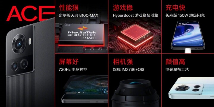 搭載天璣 8100-Max 處理器的 OnePlus Ace 正式揭曉，同步推出多款配件