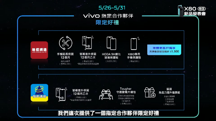 vivo X80 台灣 6/1 開賣，售價與預購方案公佈