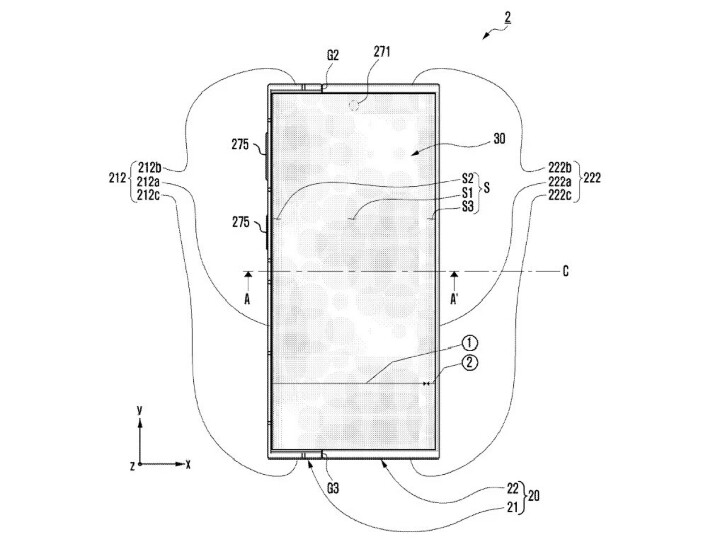 三星取得了三款捲軸螢幕手機的設計專利