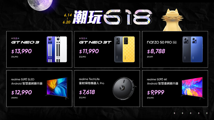 realme「潮玩618」祭出多項夯品折扣，潮玩電競旗艦GT Neo3系列購機現省1千元。.jpg