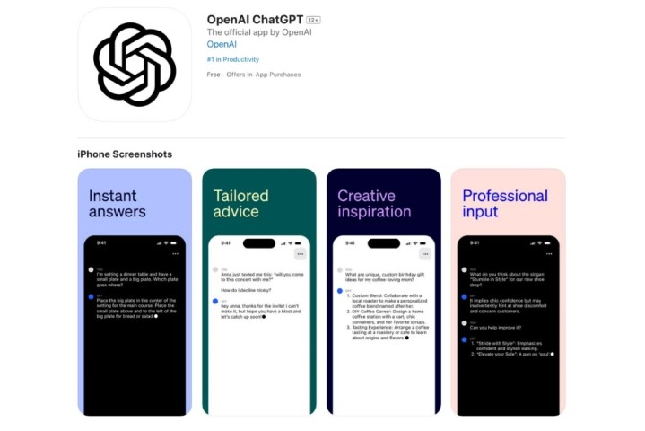 OpenAI 正式釋出 IOS 版 ChatGPT 服務 App，後續也將推出 Android 版本