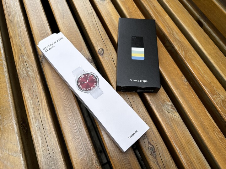 快速開箱Galaxy Z Flip 5 冰海藍 Galaxy Watch 6 Classic 辰曜銀