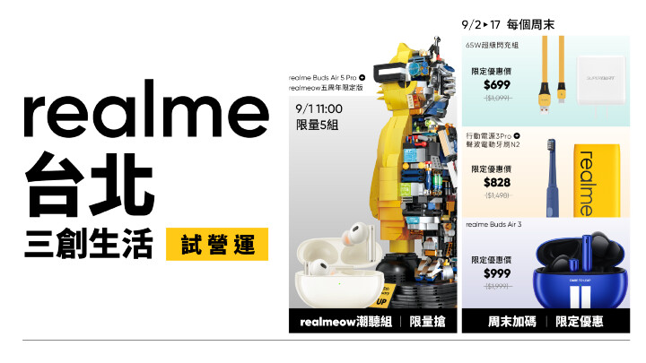 圖說：台北三創realme於試營運期間推出多項優惠與活動.jpg