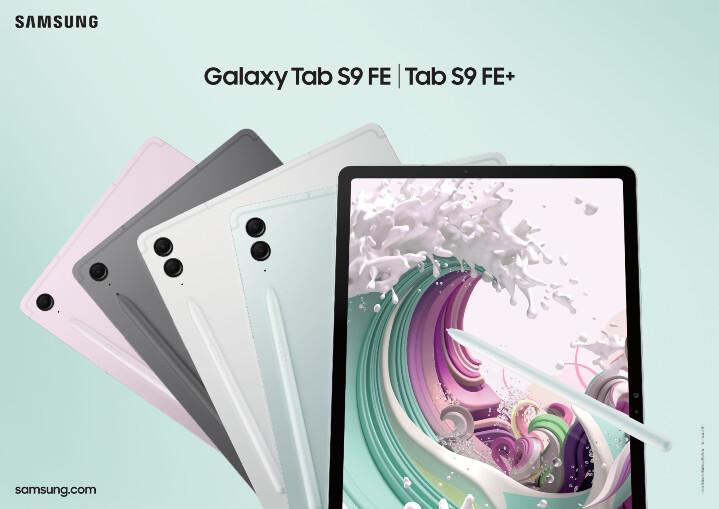 【新聞圖片03】Galaxy Tab S9 FE｜Tab S9 FE+共推出石墨灰、薄荷綠、初雪銀與薰衣紫四款顏色.jpg