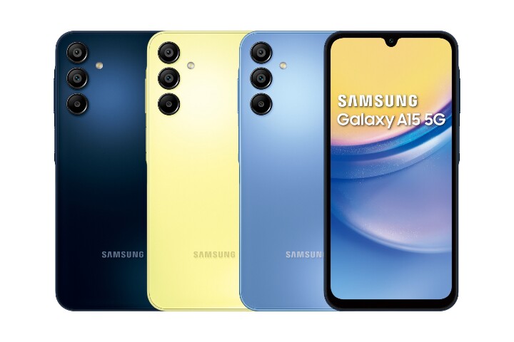 【新聞照片02】Galaxy A15 5G共推出藏藍黑、幻光黃、穹天藍三款顏色.jpg