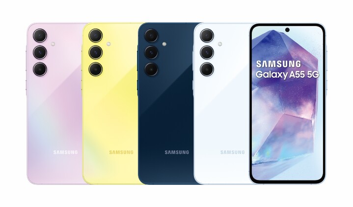 【新聞照片02】Galaxy A55 5G共推出雪沙紫、凍檸黃、冰藍莓、蘇打藍四款顏色.jpg