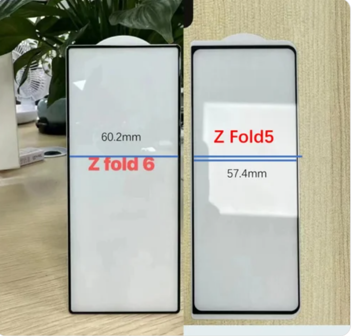 Galaxy Z Fold 6 保護貼洩密，外螢幕比例仍然相當窄長設計