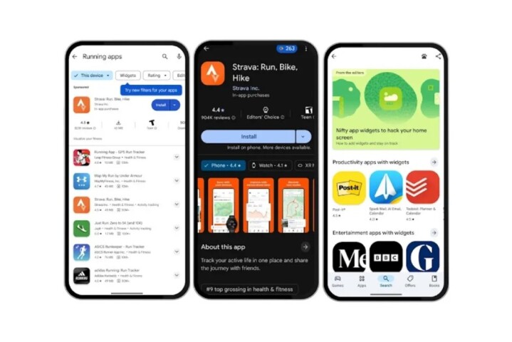 Google Play Store 進行部分介面調整，將讓使用者更容易找到具有 Widget 桌面工具設計的 App