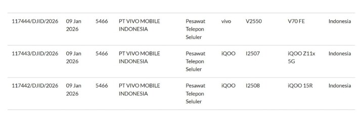 iQoo 15R、Z11x 與 vivo V70 FE 新機已通過多款認證