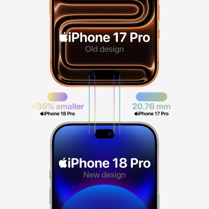 爆料稱 iPhone 18 Pro 的動態島將會縮小約 35%