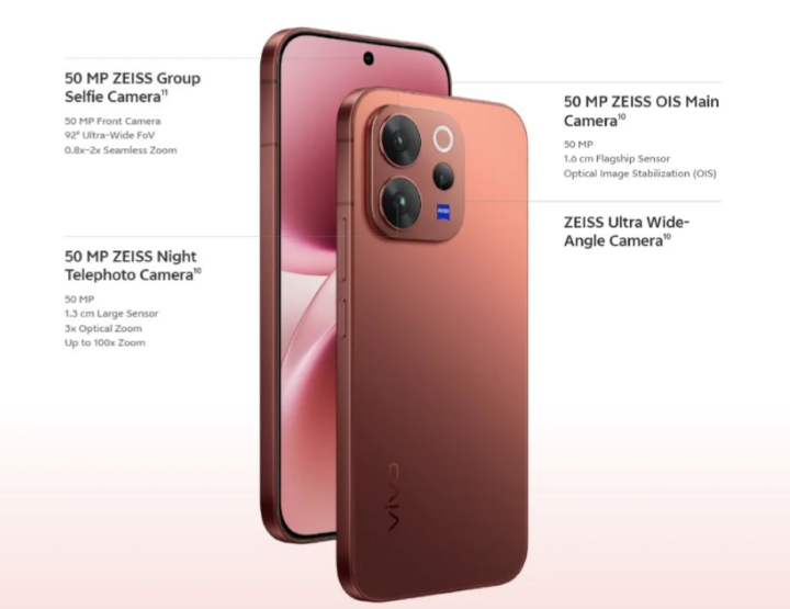 撞臉 OPPO Reno？vivo 官網搶先公布 V70 系列外型與規格！