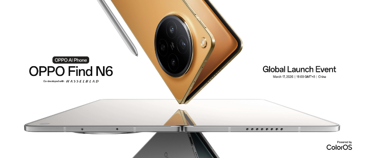 OPPO Find N6 將在 3 月 17 日直接進行全球發表
