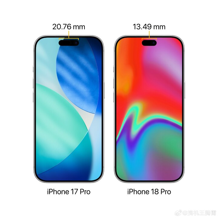動態島真的縮小了！？疑似 iPhone 18 系列保護貼已遭曝光