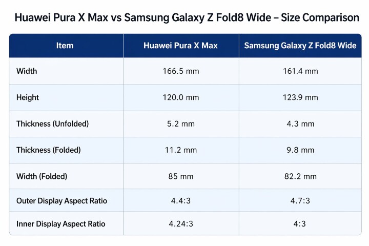 更多 Samsung Z Fold Wide 寬比例大摺疊機的外觀與規格曝光