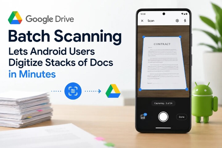 Google Drive文件掃描器大改版  首度支援批次掃描功能