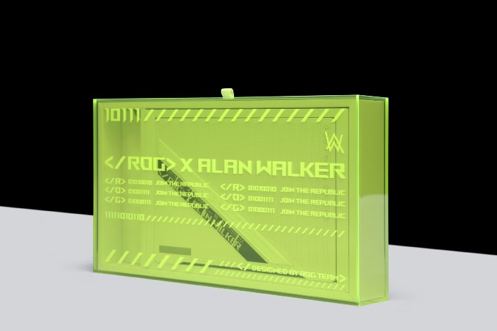 Alan Walker限定版完美揉合ROG、音樂風格、潮流文化三大元素，更為其訂製代表電音文化的螢光綠外盒，讓Alan Walker攜帶至任何場合皆能盡顯個人風格。.jpg