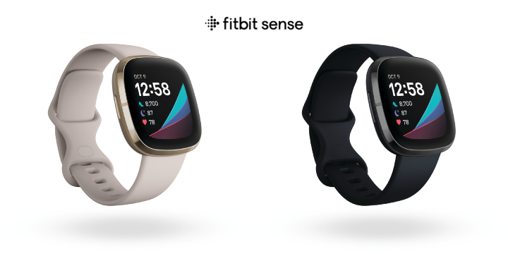 圖一：Fitbit Sense為全球首款具備壓力管理、相對血氧濃度的智慧手錶。售價為新台幣10,298元，圖左至右為：月光白、碳黑色.png