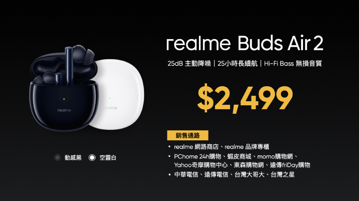 realme Buds Air 2 售價與通路.png
