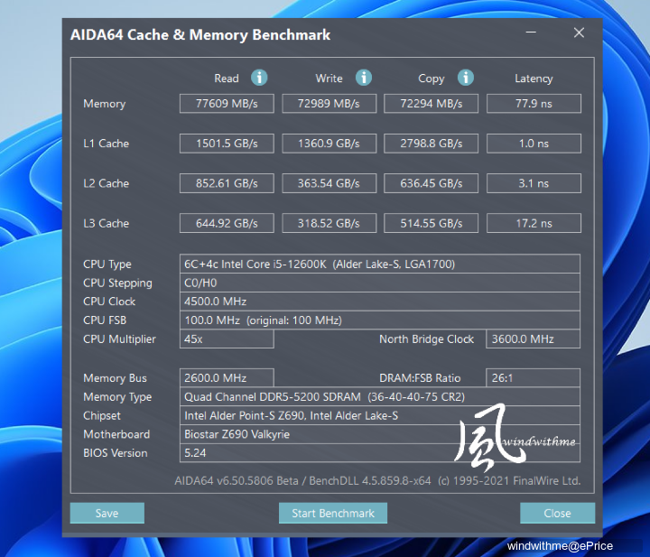 Intel Core i5-12600K中階處理器搭載DDR4效能實測