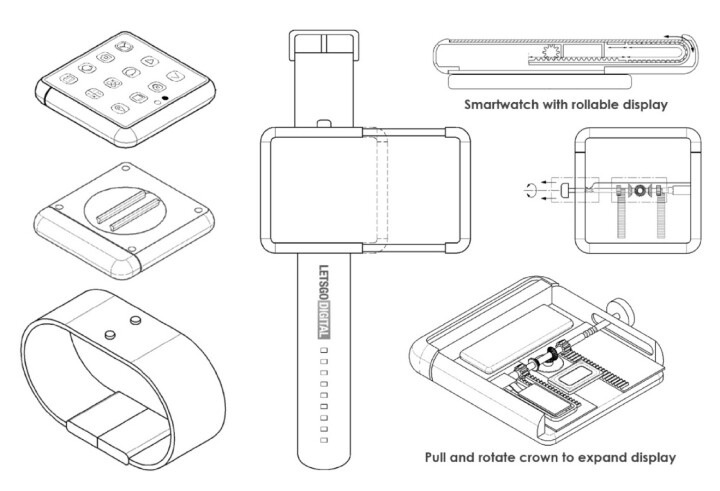 三星過去曾提出可橫向拉伸改變螢幕面積的智慧手錶設計