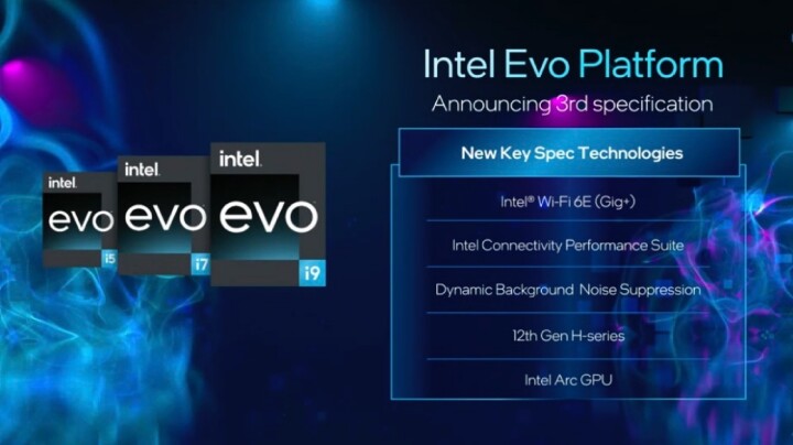 Intel在第12代筆電處理器增加P系列規格、推出第三代Intel EVO平台設計