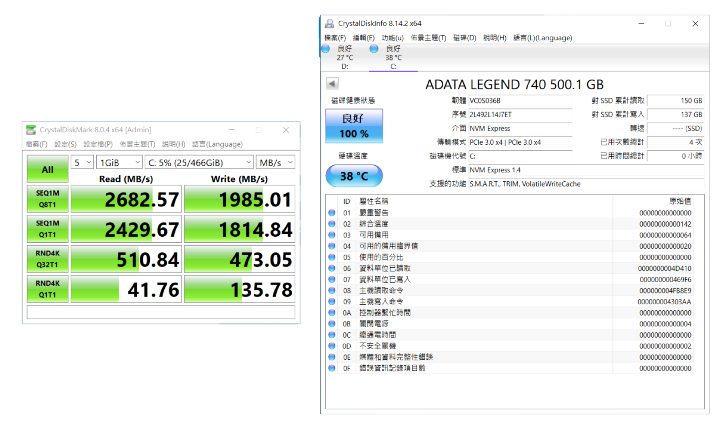 筆電升級SSD，ADATA LEGEND 740 500GB開箱
