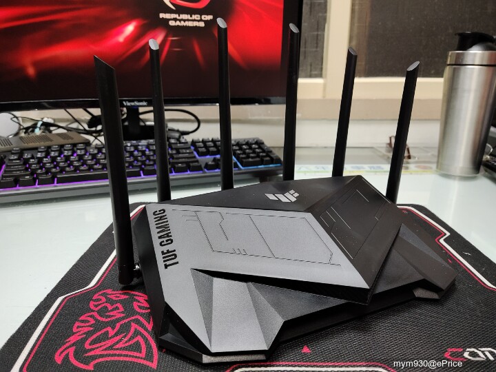 愛與和平的化身^^雞蛋糕爸爸的 ASUS TUF Gaming AX5400 電競路由器開箱