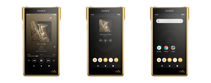 圖 6) Sony Walkman WM1M2數位隨身聽系列提供直覺性的操作介面、支援高音質傳輸以及Android系統支援串流聆聽，滿足樂迷們的全方位需求(圖為NW-WM1ZM2).png
