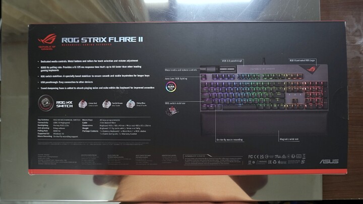 【開箱】堂弟的第一把real機械鍵盤!! ROG Strix Flare II輕開箱