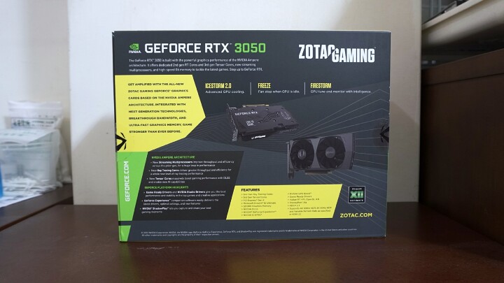 【開箱】30系卡初體驗｜ZOTAC GAMING GeForce RTX 3050 AMP開箱