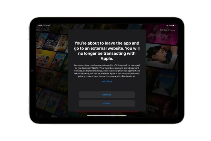 Netflix 悄悄更新 iOS 版 App，引導使用者至外部頁面註冊、訂閱