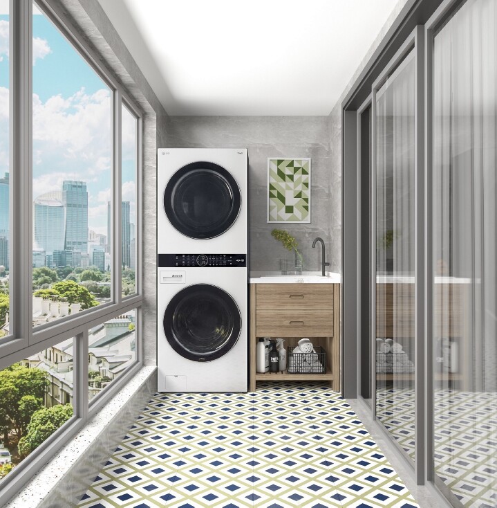 【新聞圖片5】LG WashTower AI智控洗乾衣機，一體成形提升清潔效率的同時也能有效規劃室內空間.jpg