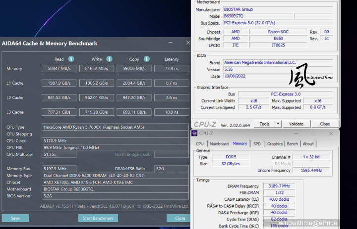 AMD Ryzen 5 7600X搭載BIOSTAR B650EGTQ實測分享