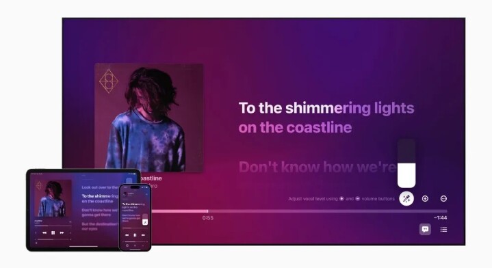 Apple Music「開唱」功能，讓可使用 Apple Music 服務的裝置化身卡啦OK設備