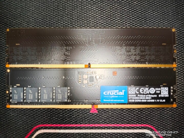 雞蛋糕爸爸的奇幻開箱之旅(下)~高速快感黑白配 Crucial DDR5 5600 16GB*2