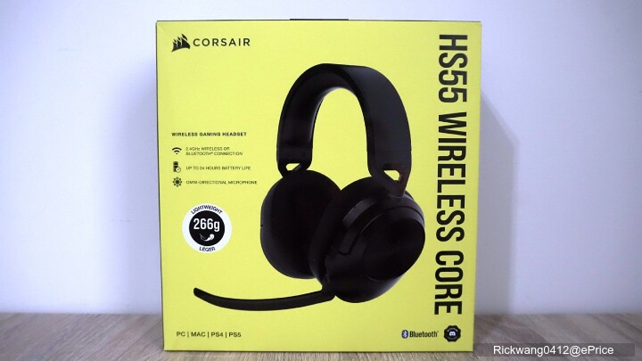 【開箱】輕航信仰無線耳機!! CORSAIR HS55 WIRELESS CORE輕開箱