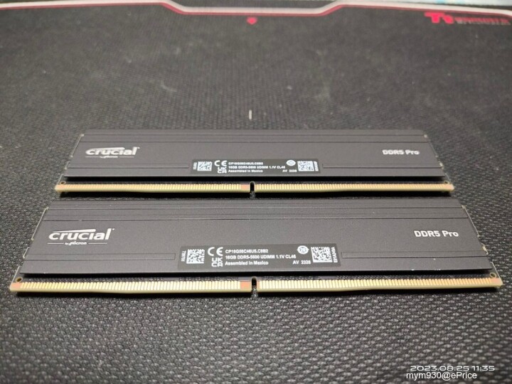 雞蛋糕爸爸開箱之 沉穩低調堅持不華麗的記憶體大廠 Micron 美光 Crucial PRO DDR5-5600 32GB (16GB*2) 桌上型記憶體~簡易開箱