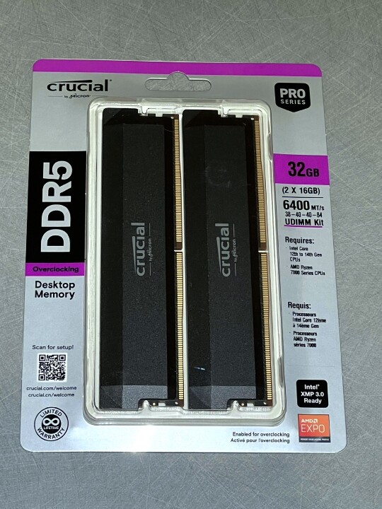 「沉穩內斂，曖曖內含光」 美光Micron Crucial PRO DDR5 6400 16G*2黑色記憶體 產品體驗