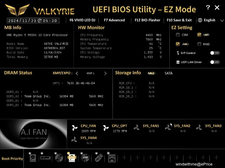 AMD Ryzen 9 9900X搭載BIOSTAR X870E VALKYRIE實測