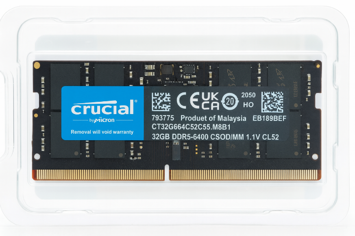 Intel Core Ultra 行動平台擴充升級首選 Crucial DDR5 CSODIMM
