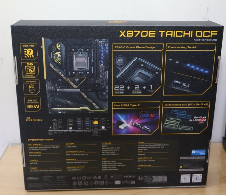 X870E Taichi OCF 太極 AMD 首款 OCF 為超頻而生